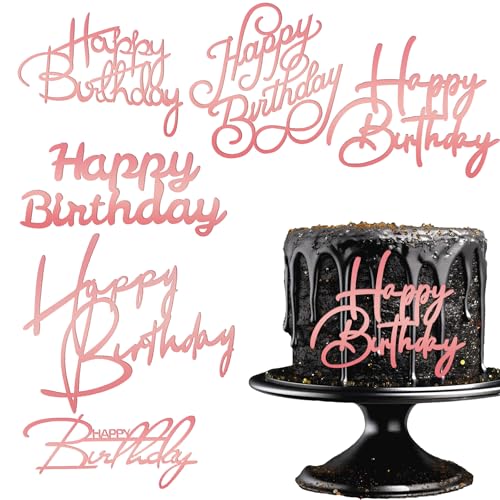 6 Stück Happy Birthday Cake Topper Tortendeko Happy Birthday Roségold Kuchenaufsätze Spiegel Acryl Kuchenaufsätze Seitliche Cake Topper Geburtstag für Geburtstagsparty Kuchen Desserts Gebäck 6 Stück Happy Birthday Cake Topper Tortendeko Happy Birthday Roségold Kuchenaufsätze Spiegel Acryl Kuchenaufsätze Seitliche Cake Topper Geburtstag für Geburtstagsparty Kuchen Desserts Gebäck von Lusofie