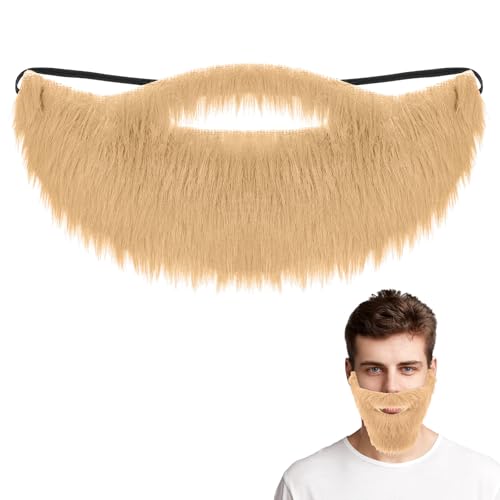 Fake Bart Khaki Lustiger Bart Realistischer Gesichts Barts für Männer und Frauen Halloween Weihnachten Party Cosplay Zubehör Fake Bart Khaki Lustiger Bart Realistischer Gesichts Barts für Männer und Frauen Halloween Weihnachten Party Cosplay Zubehör von Lusofie