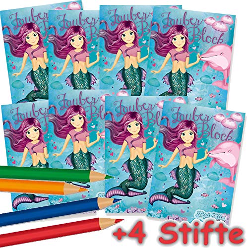Lutz Mauder 8 x Zauberblöckchen * MEERJUNGFRAU Coralie * in DIN A8 Plus Buntstifte im Set | Zauberblock Mitgebsel für Kindergeburtstag | Nixe Nixen Seamaid Lutz Mauder 8 x Zauberblöckchen * MEERJUNGFRAU Coralie * in DIN A8 Plus Buntstifte im Set | Zauberblock Mitgebsel für Kindergeburtstag | Nixe Nixen Seamaid von Lutz Mauder