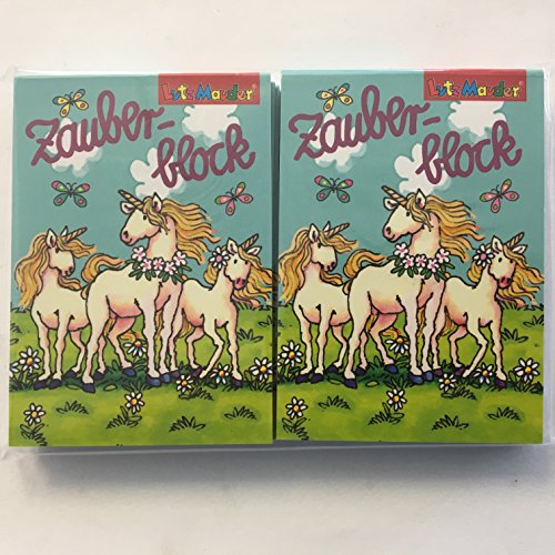 Lutz Mauder 8 Zauberblöckchen * Einhorn * im Set mit je 24 Seiten in DIN A8 Mitgebsel Kindergeburtstag Malbuch Unicorn von Lutz Mauder