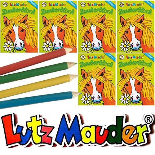 8x Pferde Zauberblock, Zauberblöckchen, Pony, Reiterin, Pferdeparty Mitgebsel … von Lutz Mauder