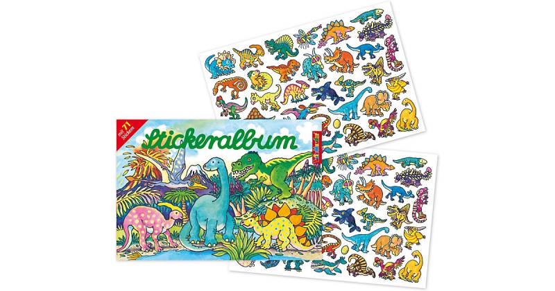 Stickeralbum Dinosaurier, inkl. Sticker hellblau von Lutz Mauder