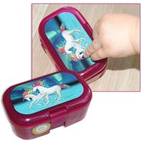 Einhorn Lunabelle Mini-Lunchbox, 10,5cm x 7cm, Glitzer-Frühstücksbox von Lutz Mauder