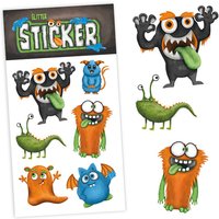 Glitzersticker Monster, coole Kinder-Sticker als Mitgebsel, 1 Karte von Lutz Mauder
