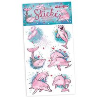 Glitzersticker Rosa Delfine, Sticker für Kinder, 1 Aufkleber-Karte Glitzersticker Rosa Delfine, Sticker für Kinder, 1 Aufkleber-Karte von Lutz Mauder