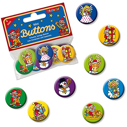 Lutz Mauder Lutz mauder67240 Weihnachten Mini-Button Sets (8-teilig) von Lutz Mauder