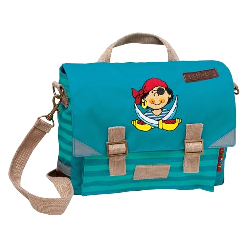 Lutz Mauder Kindergarten Tasche Pirat, Piraten Tasche Kinder, Geschenk Jungen ab 3 Jahren, KITA Umhängetasche, Reflektionsfläche für gute Sichtbarkeit von Lutz Mauder