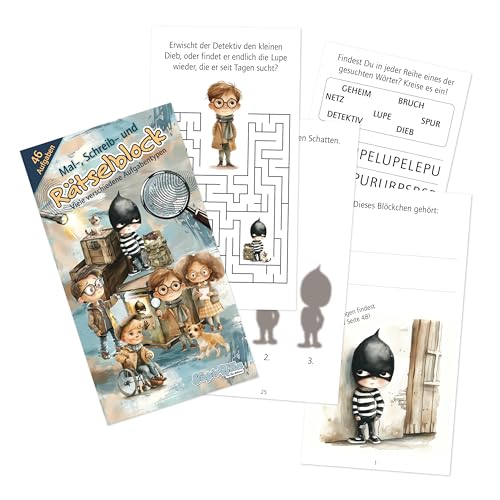 Lutz Mauder Räsel Block Kinder Detektive, 46 Aufgaben Malen, Schreiben, Rätseln für Schulanfang, Ferien, Reise, Geschenkidee, Mitgebsel, Schultüte von Lutz Mauder