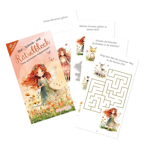 Lutz Mauder Räsel Block Kinder Elfenprinzessin, 46 Aufgaben Malen, Schreiben, Rätseln für Schulanfang, Ferien, Reise, Geschenkidee, Mitgebsel, Schultüte Lutz Mauder Räsel Block Kinder Elfenprinzessin, 46 Aufgaben Malen, Schreiben, Rätseln für Schulanfang, Ferien, Reise, Geschenkidee, Mitgebsel, Schultüte von Lutz Mauder