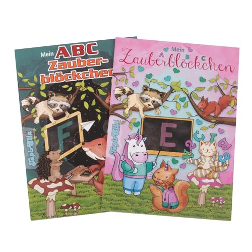 Lutz Mauder Zauberblöckchen Schulstart, 2er Set, Kinder, Einschulung, Zuckertüte, Schultüte, Geschwistertüte, Mitgebsel, Kreative Beschäftigung, Fördert Motorik, Fantasie, 24 S. je Block, A6 Lutz Mauder Zauberblöckchen Schulstart, 2er Set, Kinder, Einschulung, Zuckertüte, Schultüte, Geschwistertüte, Mitgebsel, Kreative Beschäftigung, Fördert Motorik, Fantasie, 24 S. je Block, A6 von Lutz Mauder