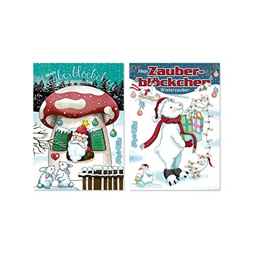 Lutz Mauder Zauberblöckchen Weihnachten, 2er Set, Kinder, Advent, Nikolaus, Adventskalender, Mitgebsel, Kreative Beschäftigung, Fördert Motorik, Fantasie, 24 S. je Block, A6 Lutz Mauder Zauberblöckchen Weihnachten, 2er Set, Kinder, Advent, Nikolaus, Adventskalender, Mitgebsel, Kreative Beschäftigung, Fördert Motorik, Fantasie, 24 S. je Block, A6 von Lutz Mauder