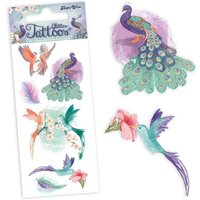 Paradiesvögel Glitter-Tattoos, 7 Klebetattoos für Kinder, glitzernd Paradiesvögel Glitter-Tattoos, 7 Klebetattoos für Kinder, glitzernd von Lutz Mauder
