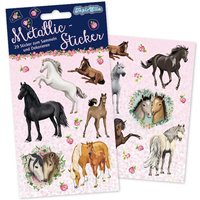 Pferde Stickerbögen mit 29 Stickern und Metallic-Effekt von Lutz Mauder