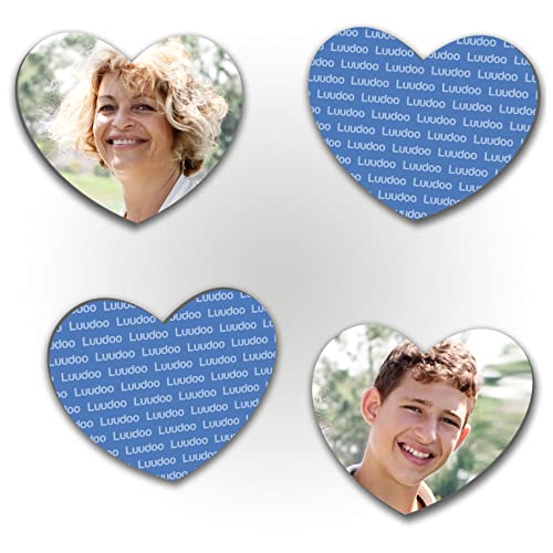 Luudoo Foto-Memo - Bedruckt mit ihren Bildern! (32 Paare - Karten in Herzform - in unpersonalisierter Blechdose) von Luudoo
