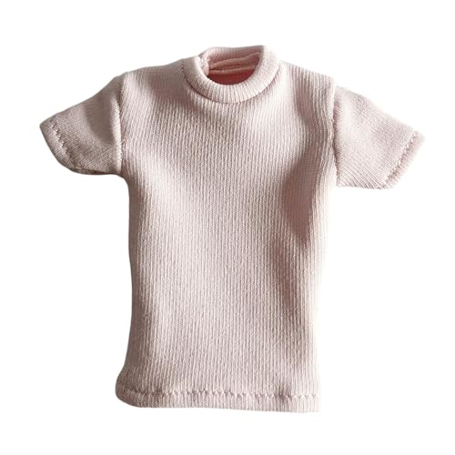 Luwecf 1/12 Damen-T-Shirt, handgefertigte Puppenkleidung, Miniatur-Kleidung, 6-Zoll-Actionfigur, Modell für 6 Zoll, ROSA von Luwecf