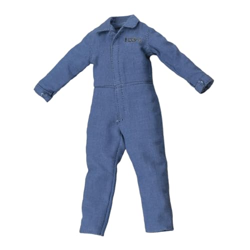 Luwecf 1/12 Overall Miniatur-Kleidung Verkleidung Kostüm für 6 Zoll große männliche Puppen-Actionfiguren von Luwecf
