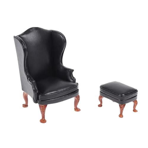 Luwecf 1/12 Puppenhaus Einzelsofa für kreative Spielumgebungen, Schwarz Luwecf 1/12 Puppenhaus Einzelsofa für kreative Spielumgebungen, Schwarz von Luwecf