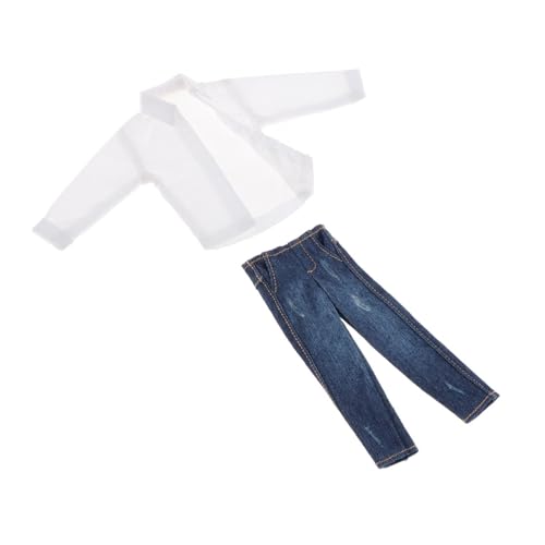 Luwecf 1/12 Skala Miniatur Kleidung Männliche Figur Puppe Kleidung Mini Jeans und Hemd für 6 Zoll Luwecf 1/12 Skala Miniatur Kleidung Männliche Figur Puppe Kleidung Mini Jeans und Hemd für 6 Zoll von Luwecf