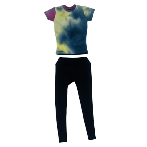 Luwecf 1/6 Hemd mit Hose Sommerhemd Pullover, ungezwungener Kurzarm für 12 -Zoll -Dress -up -Figuren von Luwecf