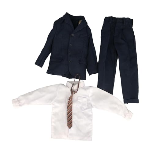 Luwecf 1/6 Männliche Figurenkleidung, Anzugjacke mit Hosenhemd Und Krawatte für 12 Zoll Puppen, Braune Krawatte Luwecf 1/6 Männliche Figurenkleidung, Anzugjacke mit Hosenhemd Und Krawatte für 12 Zoll Puppen, Braune Krawatte von Luwecf