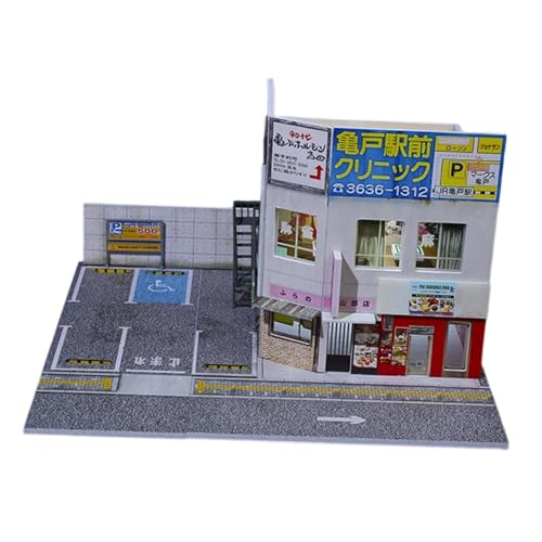 Luwecf 1/64 Parkplatz -Display -Hülle, Legierungsauto -Model -Spielzeugausstellungsständer, mit Lichtern, dekorativen Stiefenwagen Garage Desktop Dekor von Luwecf