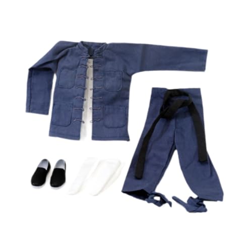 Luwecf 1: 6 Kung Fu -Anzugset Uniformen Anzug Retro Langhülle Top Uniform Kostüm für 12 "männliche Aktionsfiguren Puppenmodellzubehör Luwecf 1: 6 Kung Fu -Anzugset Uniformen Anzug Retro Langhülle Top Uniform Kostüm für 12 "männliche Aktionsfiguren Puppenmodellzubehör von Luwecf