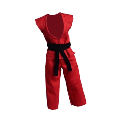 Luwecf 1:12 Skala Samurai Kimono Figuren 6 Zoll Judo Outfit Puppenkleidung, Rot Luwecf 1:12 Skala Samurai Kimono Figuren 6 Zoll Judo Outfit Puppenkleidung, Rot von Luwecf