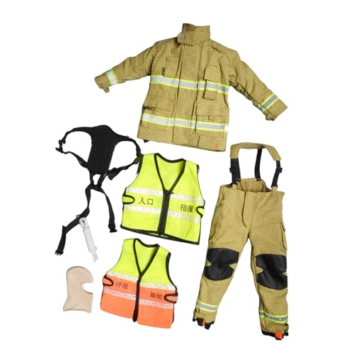 Luwecf 1:6 Modell Feuerwehranzug Set für 12'' Männliche Figur, Hellgelb Luwecf 1:6 Modell Feuerwehranzug Set für 12'' Männliche Figur, Hellgelb von Luwecf