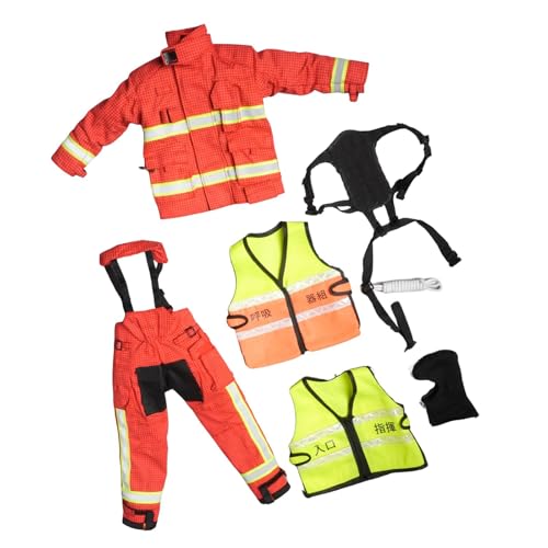 Luwecf 1:6 Modell Feuerwehranzug Set für 12'' Männliche Figur, Rot von Luwecf