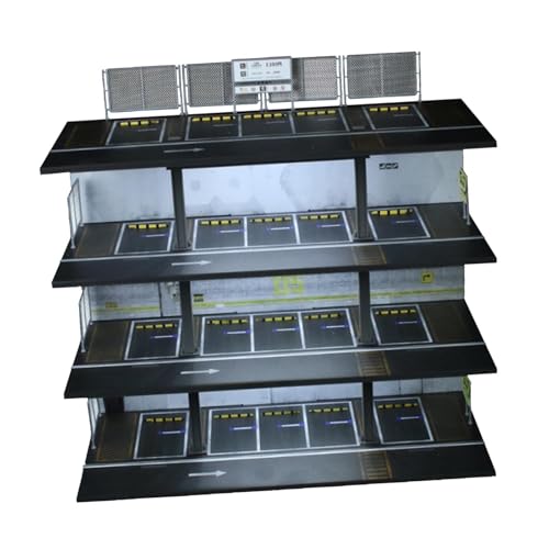Luwecf 1:64 Druckguss-Auto-Vitrine, Desktop-Dekor, Garagen-Display mit Licht als Geburtstagsgeschenk, Japanisch von Luwecf