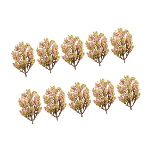 Luwecf 10 Teile Zubehör für Modellbahn Landschaften, Miniatur Bäume für Dioramen, Krepe Myrtle von Luwecf