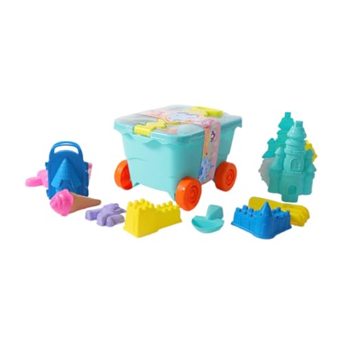 Luwecf 11-teiliges Set für Sandspielzeug, Reise-Bausatz für Kinder, geeignet für Jungen und Mädchen, Blau von Luwecf