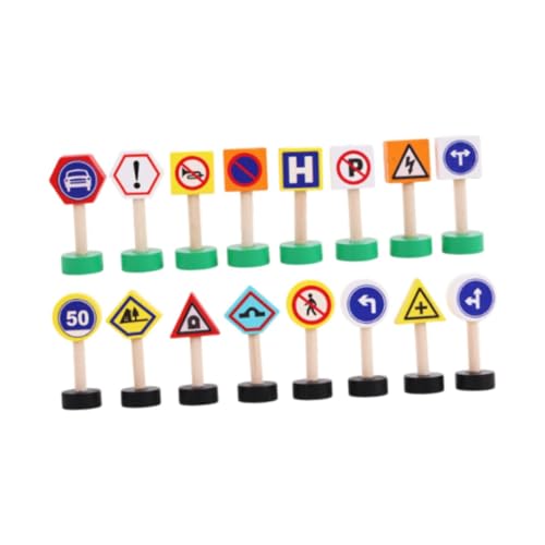 Luwecf 16x Holz Verkehrs Zeichen Vorschule Lernen Spielzeug Kognitiven Eisenbahn Track Zubehör Pädagogisches für Klassenzimmer Jungen Und Mädchen Kinder, Style A Luwecf 16x Holz Verkehrs Zeichen Vorschule Lernen Spielzeug Kognitiven Eisenbahn Track Zubehör Pädagogisches für Klassenzimmer Jungen Und Mädchen Kinder, Style A von Luwecf