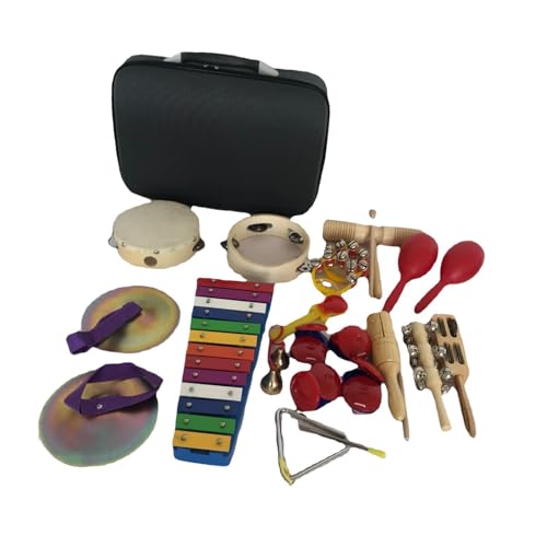 Luwecf 17pcs Kinder Musikinstrumente Setzen Sich für Kinder Jungen Mädchen Aus Bildung von Luwecf