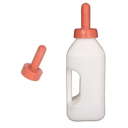 Luwecf 2 L Flasche Zum Melken von Kälbern mit Griff Und Ersatz Gumminippel von Luwecf