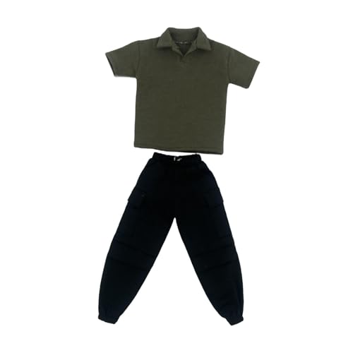 Luwecf 2 Stücke 1:6 T-Shirt mit kurzen Ärmeln und Hose für Puppen, GrÜn Luwecf 2 Stücke 1:6 T-Shirt mit kurzen Ärmeln und Hose für Puppen, GrÜn von Luwecf
