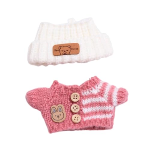 Luwecf 2-teiliges Outfit für Modepuppen-Pullover und Mütze, Mini-Puppenkleidung für 15–17 cm große Puppen, Roter, Weißer Hut Luwecf 2-teiliges Outfit für Modepuppen-Pullover und Mütze, Mini-Puppenkleidung für 15–17 cm große Puppen, Roter, Weißer Hut von Luwecf