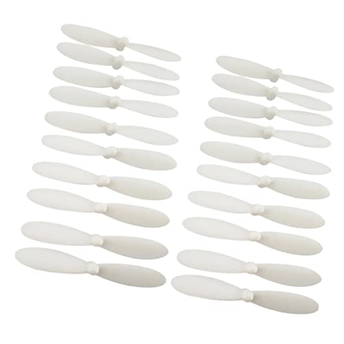 Luwecf 20 Stück Propeller Rotorblätter Ersatzpropeller Drohnen Teile Aus Leichtem Kunststoffmaterial für Optimale Flugleistung für RC Piloten mit H107, Weiß, 5,5 cm von Luwecf
