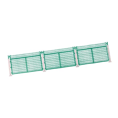 Luwecf 3 Stück Modelleisenbahn Zaun Lattenzaun Diorama Zubehör Bahnanlagen Dekoration Stabiles Material für Feine Details für Bastelprojekte Und Modellszenen, 4 Pfosten-Set von Luwecf