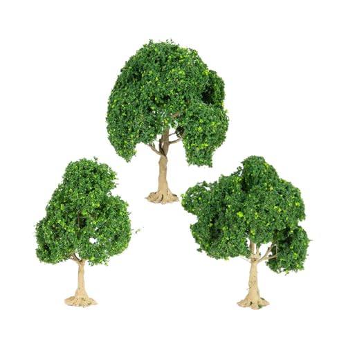 Luwecf 3-teiliges Landschafts-Miniatur-Baum-Modell, Höhe 10,12,15 cm, Eisenbahn-Grün-Landschaftsbaum, Miniatur-Baum für die Dekoration des Feengartens, Immergrüner Baum Luwecf 3-teiliges Landschafts-Miniatur-Baum-Modell, Höhe 10,12,15 cm, Eisenbahn-Grün-Landschaftsbaum, Miniatur-Baum für die Dekoration des Feengartens, Immergrüner Baum von Luwecf