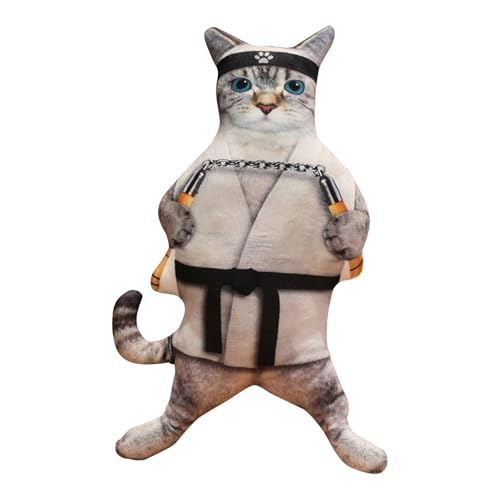 Luwecf 3D Simulation Cat Toy Plüsch gefülltes Tierspielzeugkätzchen Puppe für Kinder Erwachsene, Style F von Luwecf