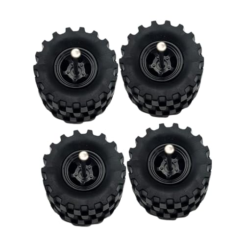 Luwecf 4 Stück 1/64 Modellräder Gummi für Diecast Autos, Schwarz von Luwecf
