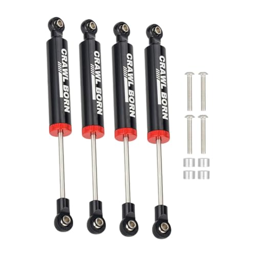 Luwecf 4 Stück RC Dämpfer Set, Legierung, Öl Dämpfer mit Schraube für 1/10 RC Modell, Schwarz von Luwecf