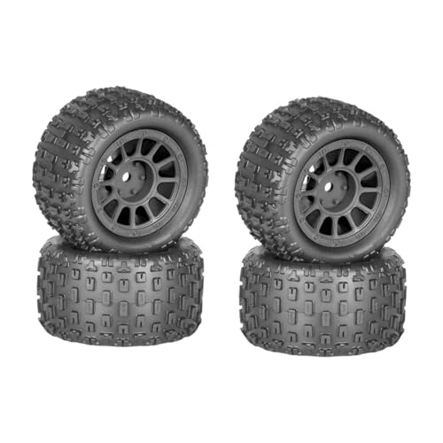 Luwecf 4X RC Räder Und Reifen für 1/18 RC Crawler Auto, Ersatzteile für DIY Projekte, Schwarz Luwecf 4X RC Räder Und Reifen für 1/18 RC Crawler Auto, Ersatzteile für DIY Projekte, Schwarz von Luwecf