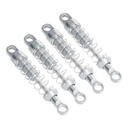 Luwecf 4pcs RC -Auto -Stoßdämpfer Dämpfer Zubehör, Upgrades -Kit, Metallfeder Ersatzteile für 1/12 Mn82 MN99S MN168 Fahrzeuge, Silber von Luwecf