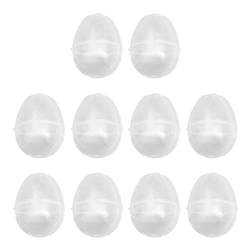 Luwecf 5/10/50 Weiße Eier Zum Modellieren von Bastelarbeiten Aus Polystyrolschaum 10 Stück 8 cm, 4cmx6cm von Luwecf