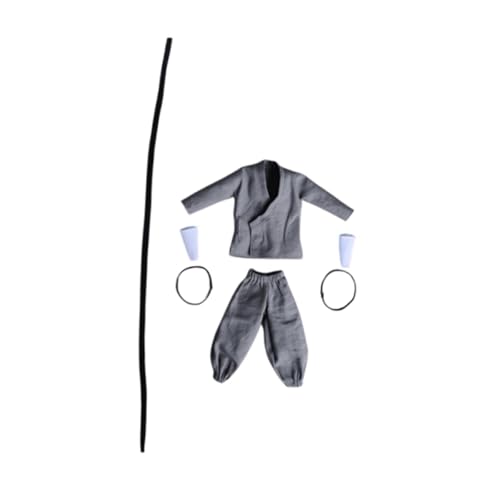 Luwecf 5 Stücke 1:12 Maßstab Actionfigur Kleidung mit Hosen und Gürtel, grau Luwecf 5 Stücke 1:12 Maßstab Actionfigur Kleidung mit Hosen und Gürtel, grau von Luwecf