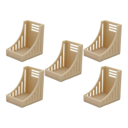 Luwecf 5X Dollhouse Regal Buchdisplay 1:12 für Café Und Wohnzimmer, Braun von Luwecf