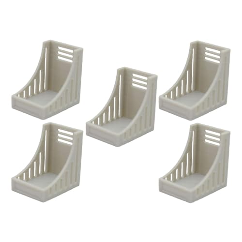 Luwecf 5X Dollhouse Regal Buchdisplay 1:12 für Café Und Wohnzimmer, Grau von Luwecf