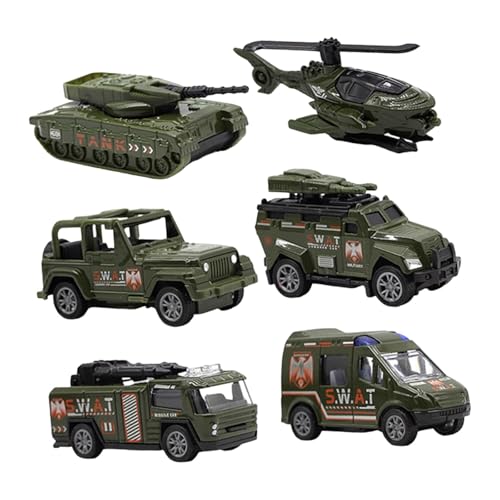 Luwecf 6 Stück Spielzeugfahrzeuge Aus Metall mit Rückzugsfunktion für Kinder Lernspielzeug Bauwagen Modell für Jungen Mädchen Geschenk, Style B Luwecf 6 Stück Spielzeugfahrzeuge Aus Metall mit Rückzugsfunktion für Kinder Lernspielzeug Bauwagen Modell für Jungen Mädchen Geschenk, Style B von Luwecf